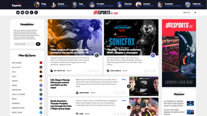Esports.gg news website