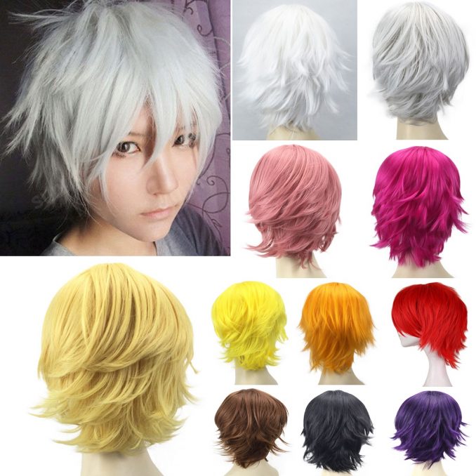 Unisex Male Female Straight Short Pixie Hair Wig Cosplay Party Anime Full  Wigs | eBay