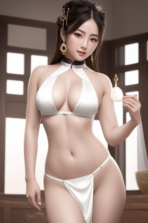 00401 1102436352 very beautiful dunhuang dancer clothes woman photorealistic beautiful eyes, tight fitting maid outfit, full body portrait, perfe
